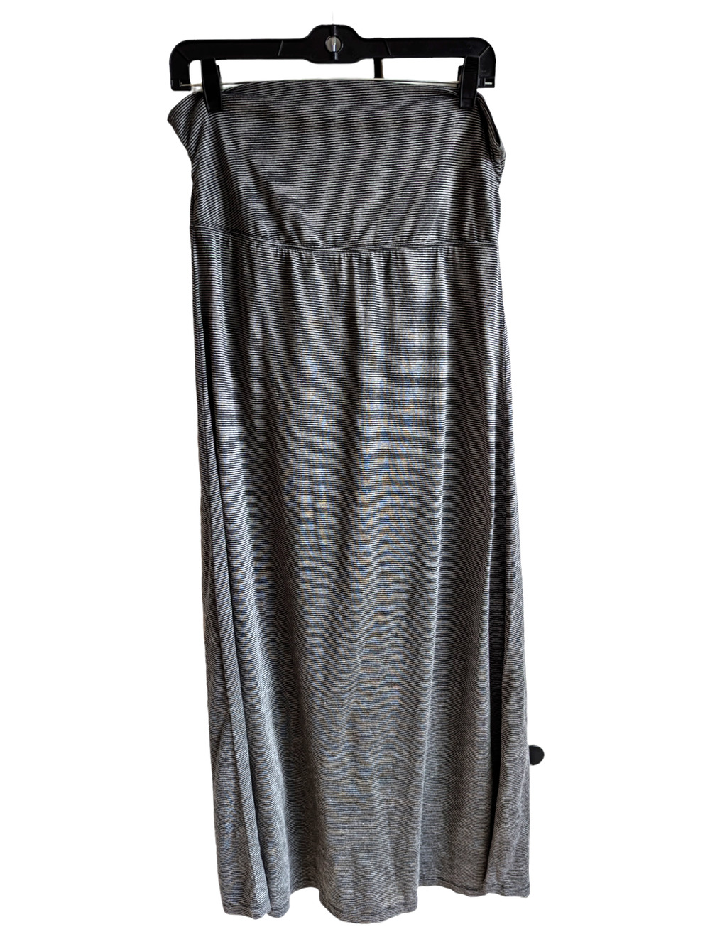 Xhilaration Women's Grey/Black Striped Maxi Casual Skirt Size Large NWT